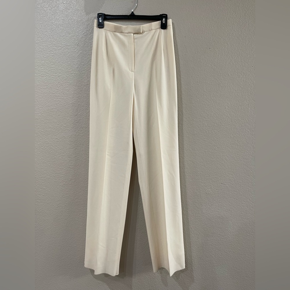Lafayette 148 New York Ivory wool dress pants